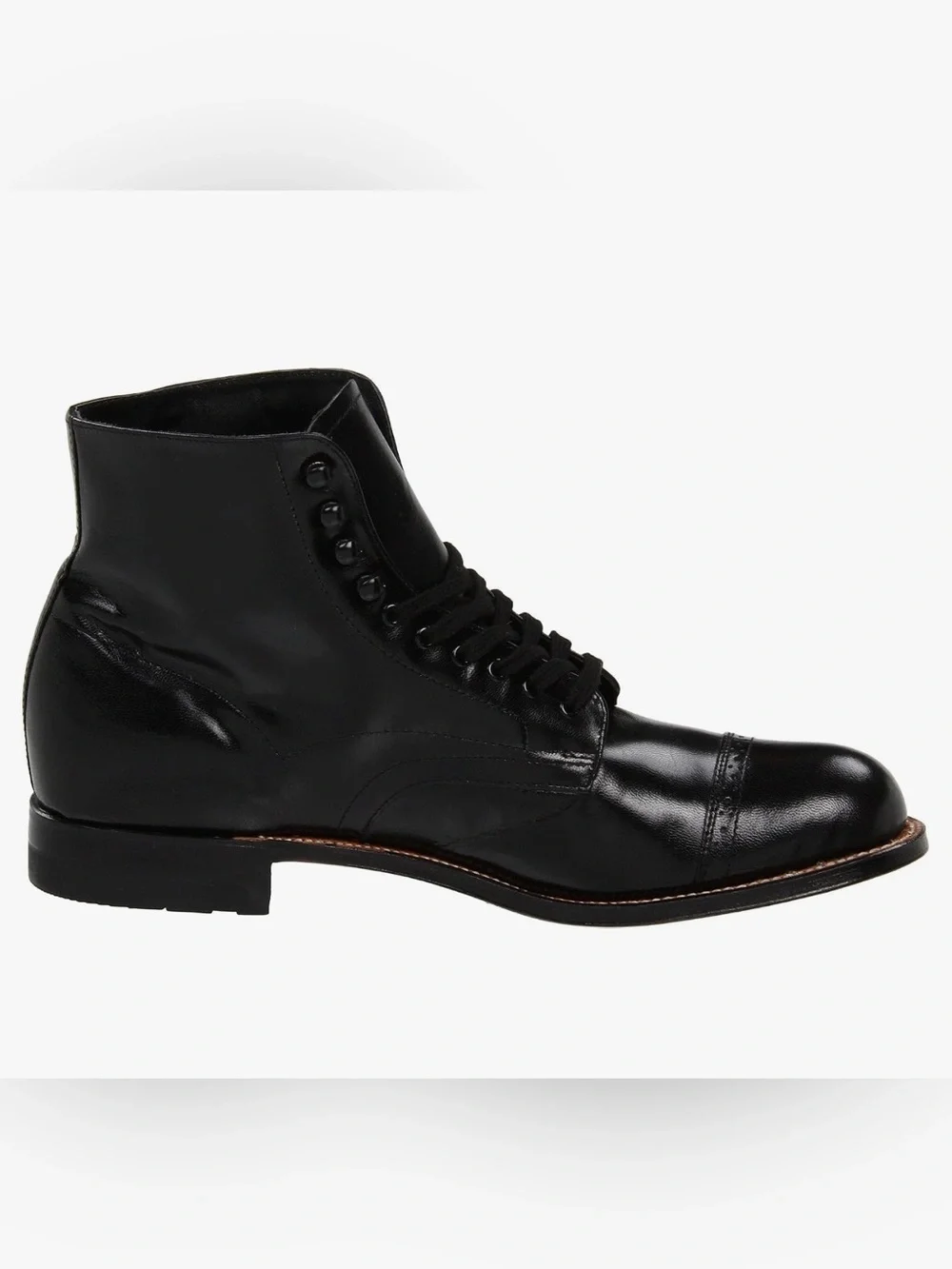 Men's Stacey Adam’s Madison Black Leather Lace-Up Dress Boot